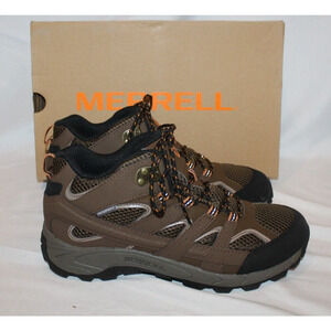 Merrell Boys Moab 2 'Earth' Mid Waterproof Hiking Boot Youth‎ 7 Women 9 NEW!